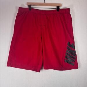 Vintage 90’s Nike Men’s Sz XXL Center Swoosh Swim Trunks Red Swimming